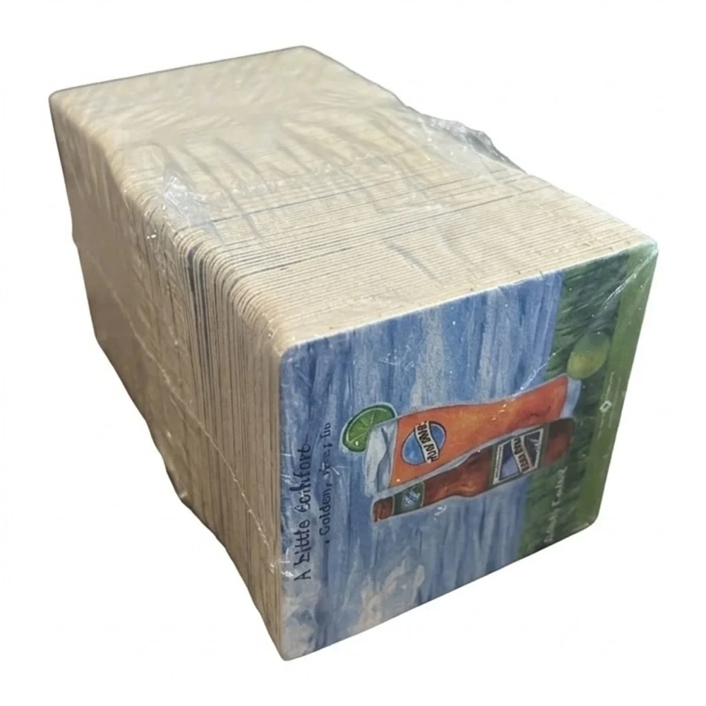 BLUE MOON Artfully Crafted Paper Beer Coasters 125ct NEW Sealed